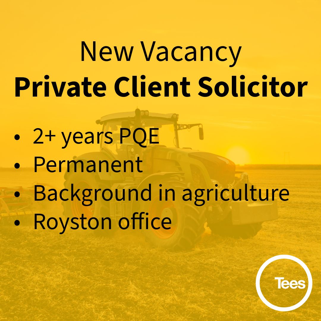 We have an exciting new opportunity available for a Private Client #Solicitor to join our #Royston office! You will be working closely within our specialist #Agriculture team. Apply today to take your career to the next step at a Top 200 UK law firm: buff.ly/3UzmMRK