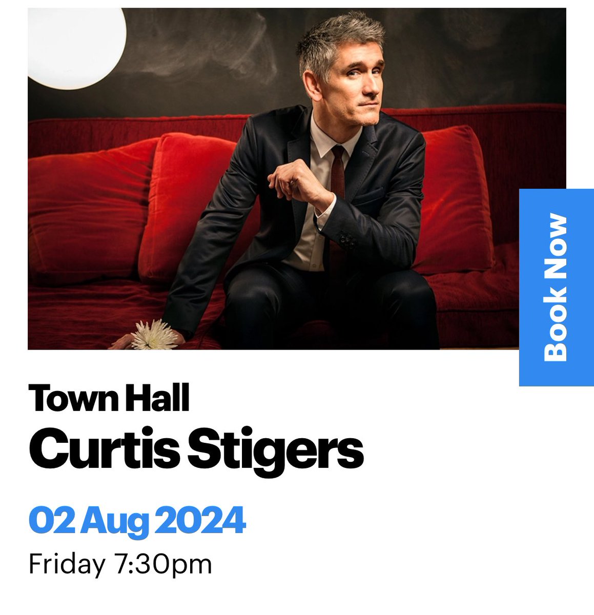 Tickets booked for @curtisstigers at Birmingham, can’t believe it’s been 2 years since our last one.