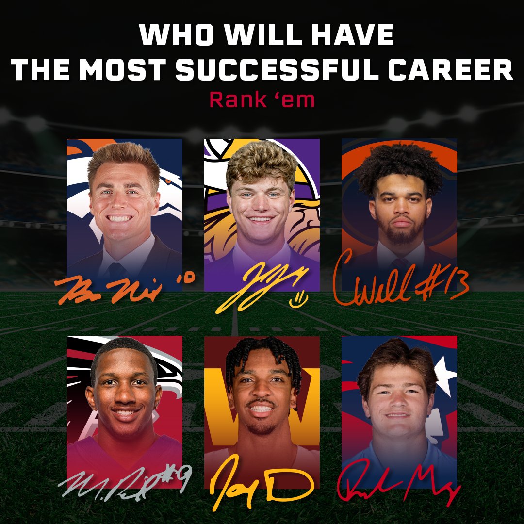 Who will end up having the most successful career? 🔮 Also, be sure to check out our NFL Draft Auction NOW LIVE! prstn.co/3wlradM #NFLDraft #ATL #Bears #SKOL