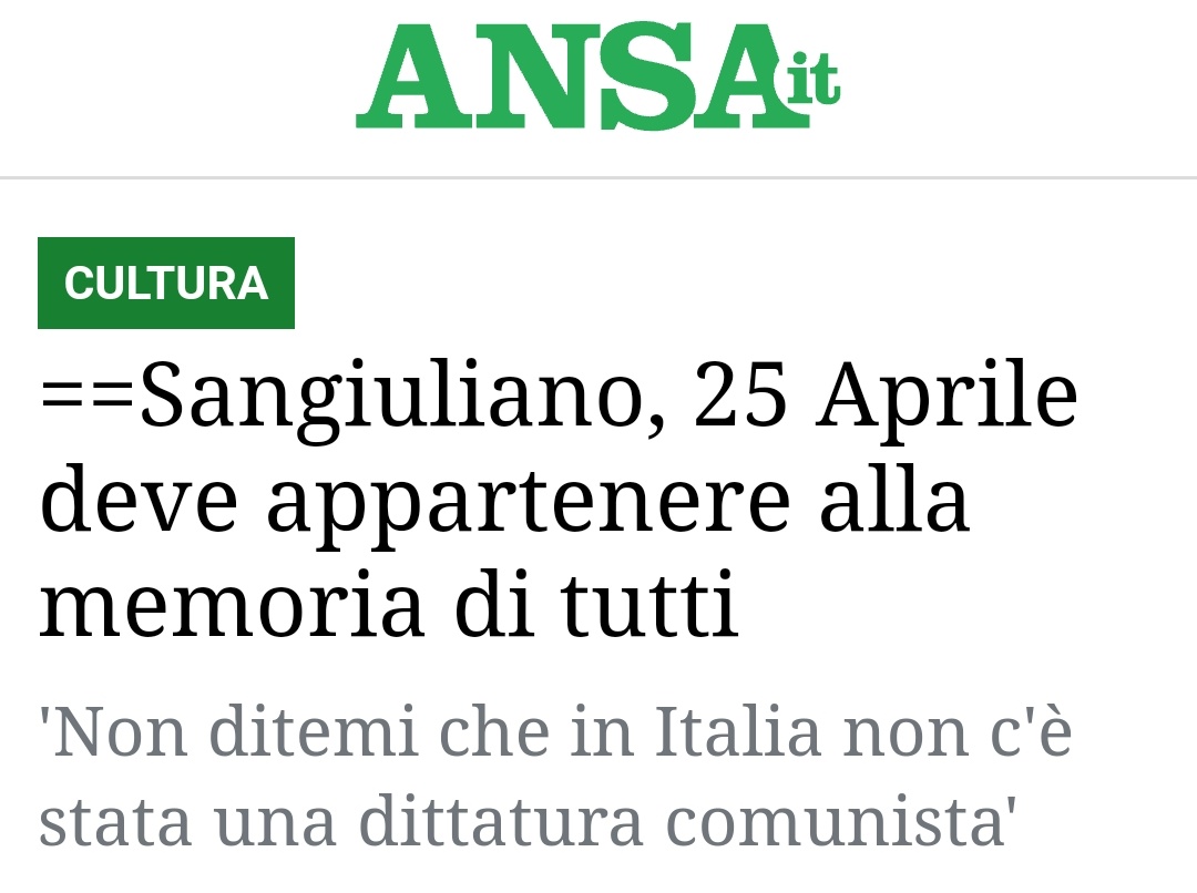 Per dittatura comunista in Italia #Sangiuliano intende quando sua madre lo metteva in punizione, perché a scuola prendeva sempre quattro a storia. Quella cameretta gli deve essere sembrata un gulag. Pover'òmo, c'è da capirlo.