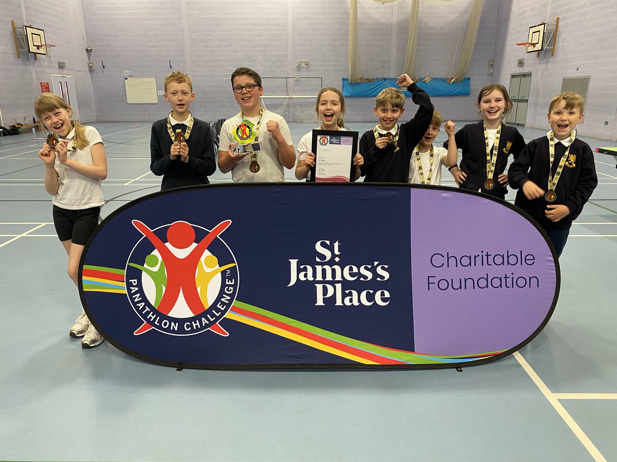 Winners of this afternoons Warwickshire Primary Panathlon at Myton School, Warwickshire were Aylesford, 2nd St Margaret’s, 3rd Shrubland Street @Panathlon @sjpwealth