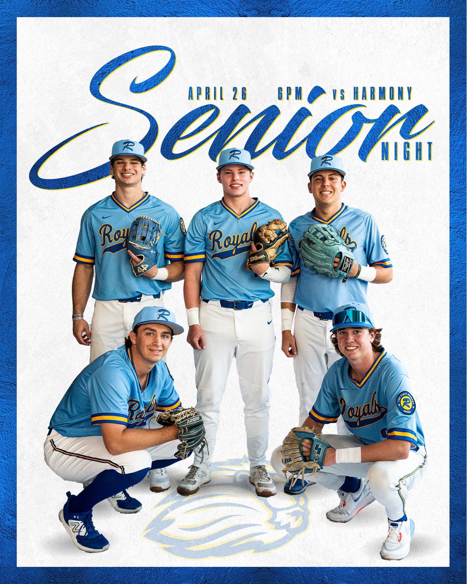 Can’t wait to celebrate Senior Night with #RoyalsBaseball tonight! 

#GoRoyals