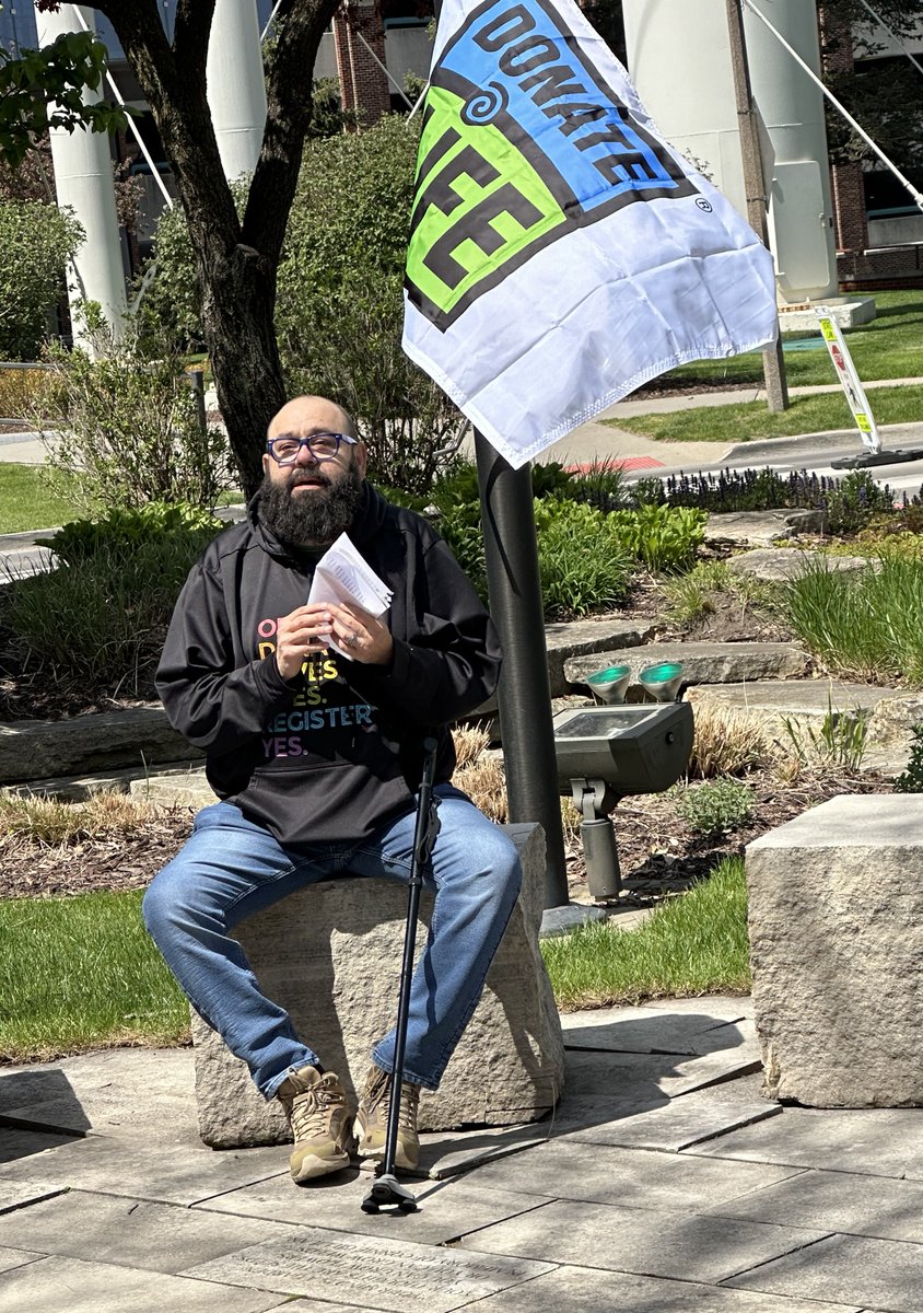 Matt received a life-saving liver transplant at our hospital in 2019 and he shared his story this week during a flag-raising ceremony recognizing Donate Life Month. “I am at a loss for [words] to adequately express my thanks for my donor and donor family,” he says. #DonateLife