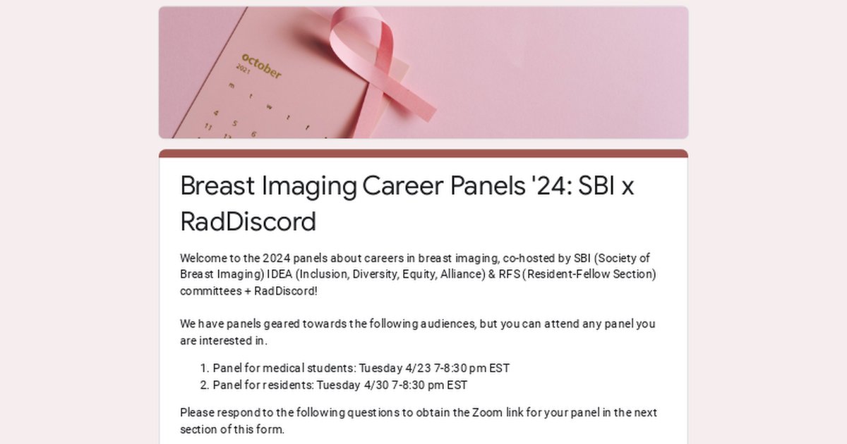 Mark your calendars for this upcoming panel! We are excited to co-host along with RadDiscord this upcoming Tuesday 4/30 7-8:30 pm EST! Use this link to sign up and access the zoom link! Look forward to virtually seeing you all! bit.ly/4b2WnkU