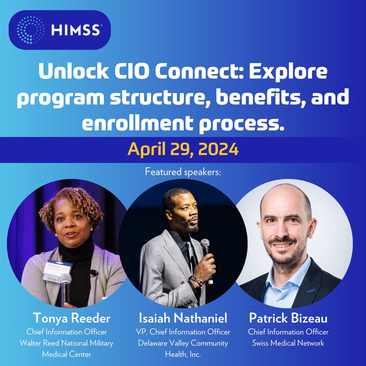 Curious to learn more about CIO Connect? Don't miss this webinar! You'll hear insights from Program Chair, Isaiah Nathaniel, and standout graduates Patrick Bizeau and Tonya Reeder from our 2023 cohort. Register here: bit.ly/44jaDUd
