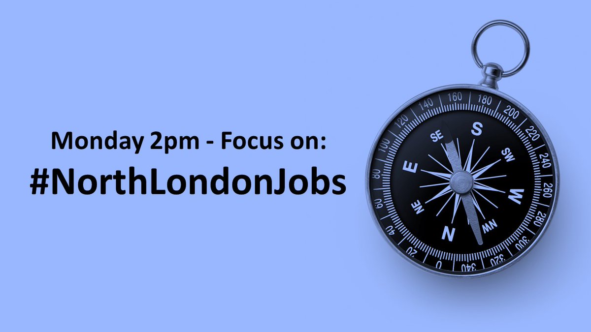 Every Monday is our #FocusOnNorthLondon feature, where we will be dedicating 90 minutes to jobs solely from the North London area.

Join us at 2pm on Monday 🕑

#NorthLondonJobs