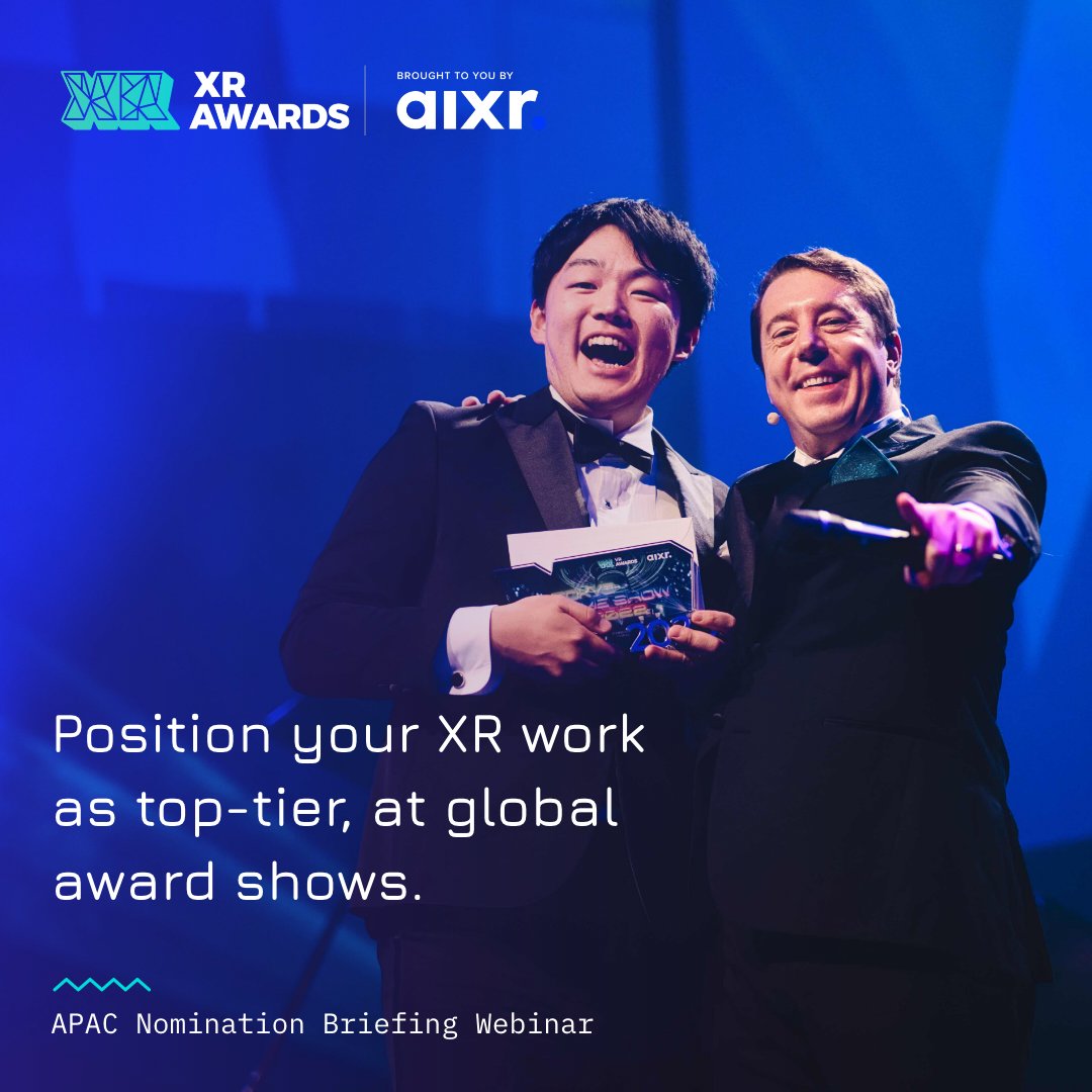 On April 30th, learn from the best at the XR Awards APAC Webinar—speakers from Meta, HIKKY, and more share secrets to mastering your entry. Register now to elevate your brand ➡️ bit.ly/44i75BJ