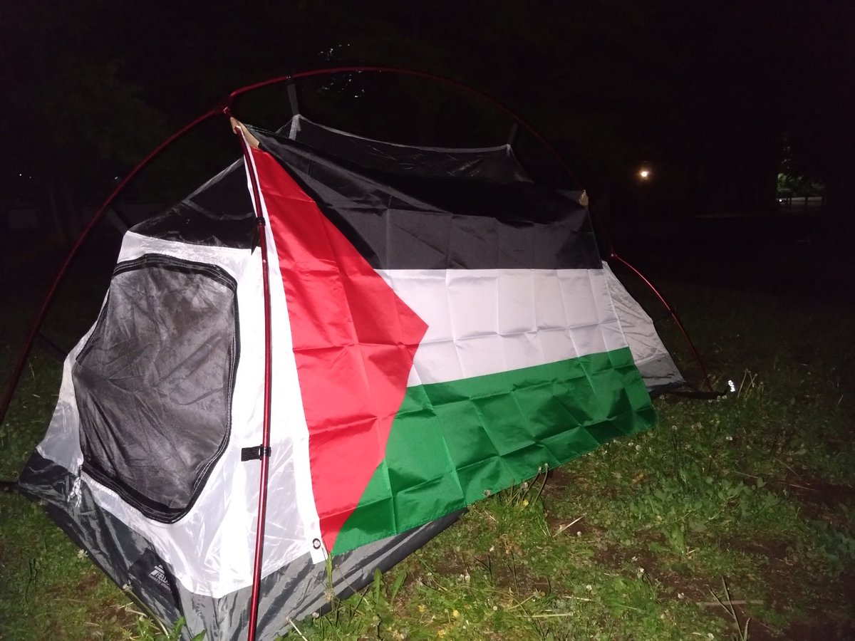 パレスチナ連帯キャンプを開始@東京大学 Started the Palestine solidarity camp at Univ. of Tokyo コロンビア大学をはじめとし、いくつかの学園でパレスチナ解放の直接行動が始まっている。 イスラエルはガザにある全ての大学を破壊した。
