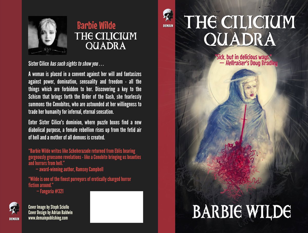 4 tales of my #FemaleCenobite Sister Cilice are now on Kindle (&PB) #horror = 'sensual in its brutality' @PublishersWkly 'Sick, but in delicious ways!' #Hellraiser's @RealDougBradley 'Lurid & steamy in a way that would make @RealCliveBarker proud.' @DreadCentral @DemainPubUK