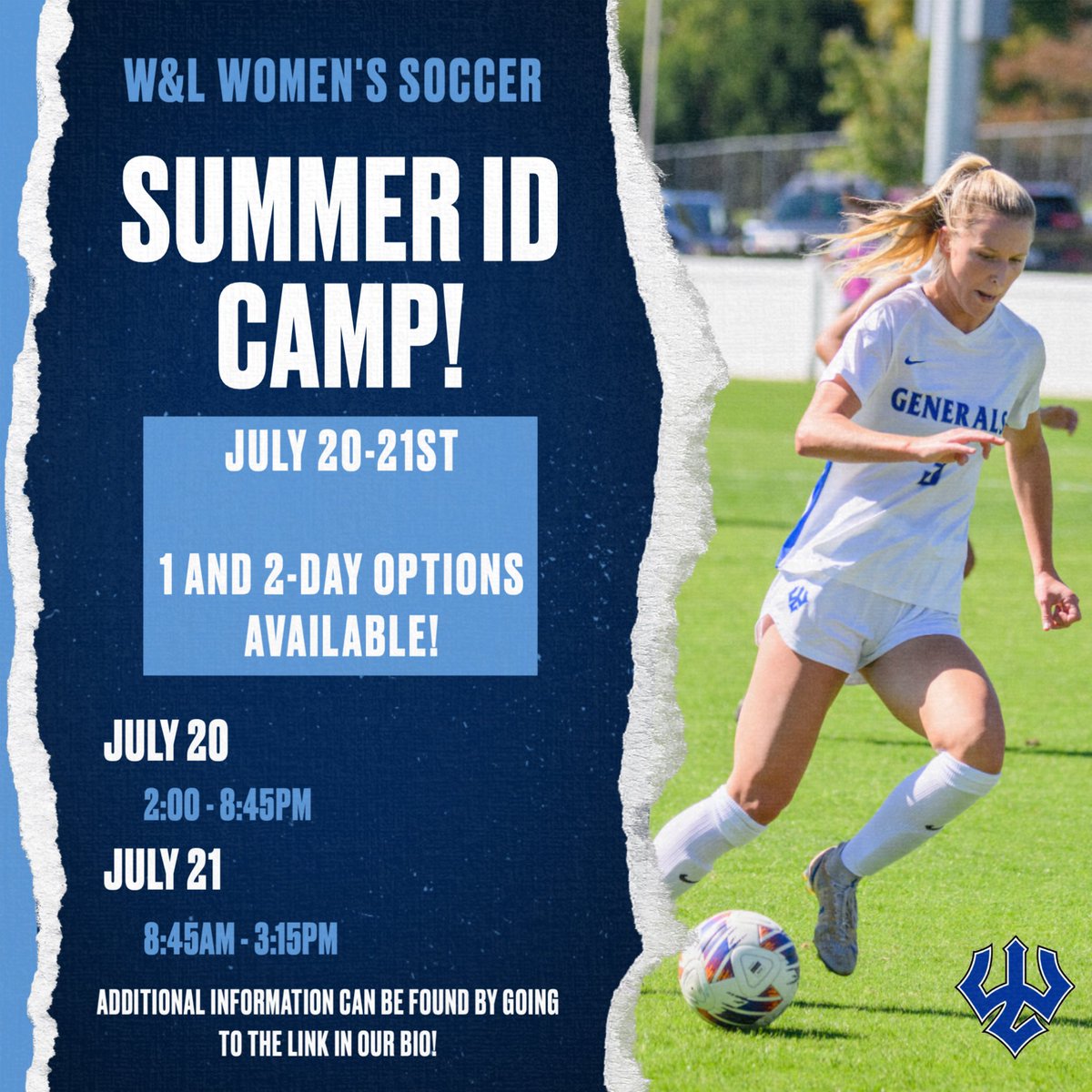 Looking forward to our Summer ID Camp in just a few months! Come learn more about what makes W&L so great! #ForTheBoo #CampSeason #FutureIsBright