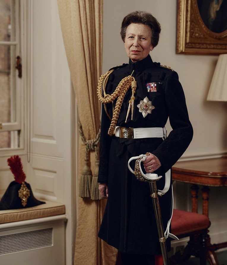 Just Princess Anne looking fabulous in her colonel's uniform. #FridayVibes