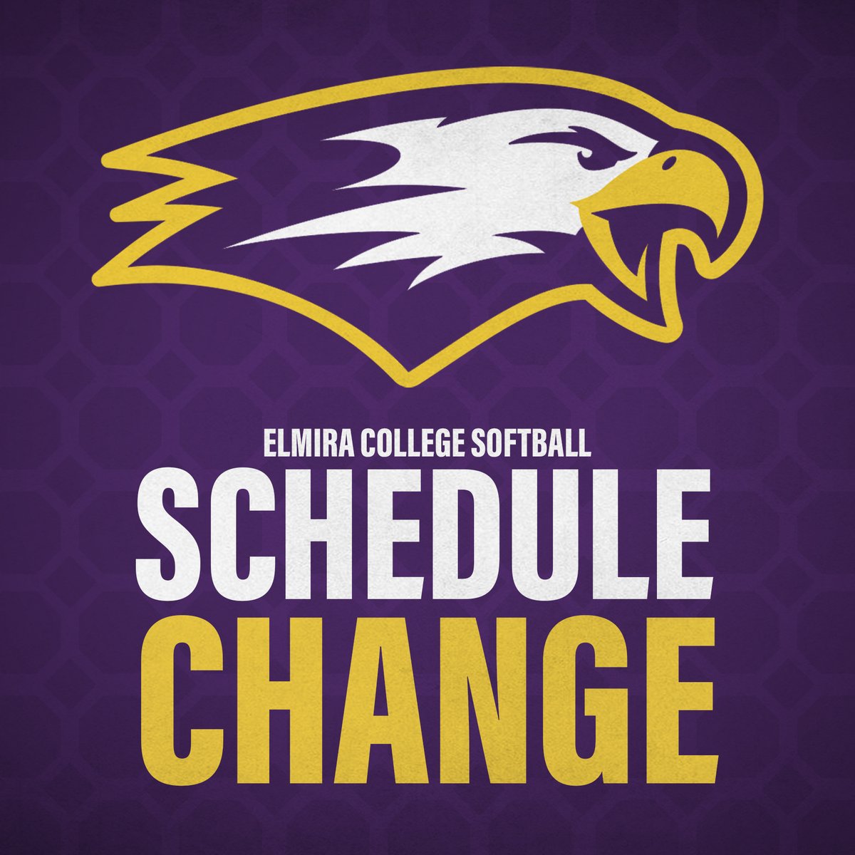 🚨 SCHEDULE UPDATE 🚨 Tomorrow's @ElmiraCollegeSB DH against Nazareth will now begin at 11:30 AM. Senior Day reception will still take place between games one and two (roughly 1:00 PM). 

#TogetherWeFly #FightOn4EC #ElmiraProud