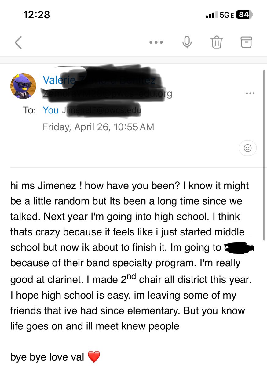 There’s no way my babies from my first year teaching are getting ready to head to HIGH school 😭 it feels like just yesterday, they were in my third grade class ❤️ I love when my former champions e-mail and share what they are up to. Such a proud teacher right now.