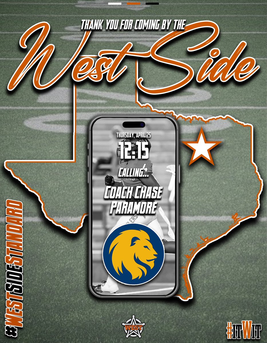 📈 S/O to @coach_paramore and @Lions_FB for coming by @West_SideFB! Our doors are always open! 📈 📍2500 Memorial Blvd, Mesquite, TX 75149 #WestSideStandard | #ITWIT