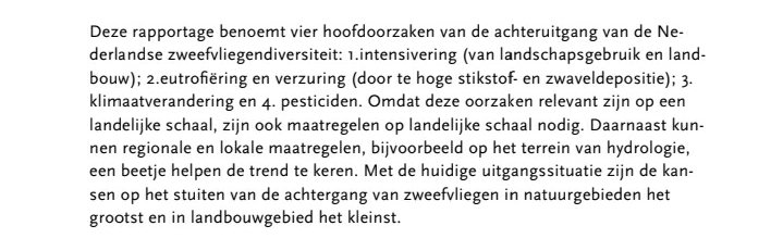 rhaar000's tweet image. Het vandaag gepubliceerde 1e basisrapport rode lijst zweefvliegen, opgesteld door soortenorganisaties, legt de oorzaken van achteruitgang vrijwel volledig bij de landbouw. Onbestaanbaar dat dit als wetenschappelijk onafhankelijk onderzoek mag doorgaan. rijksoverheid.nl/ministeries/mi…