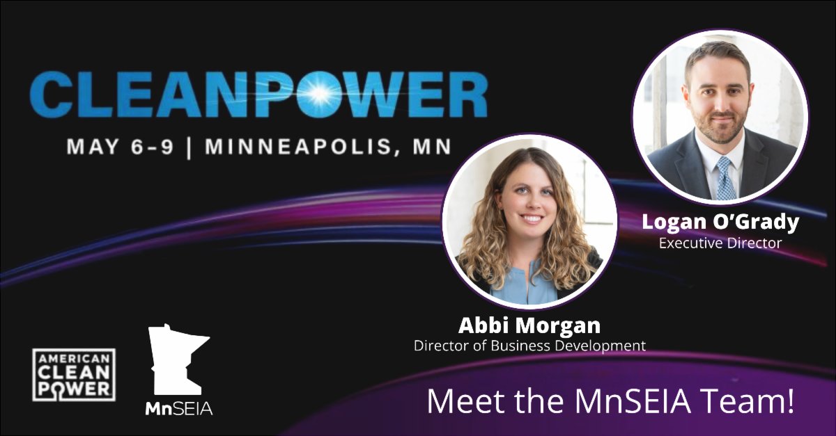 Looking forward to @USCleanPower conference next week in Minneapolis. Make sure to say hi to the @Mn_SEIA team! #energytwitter