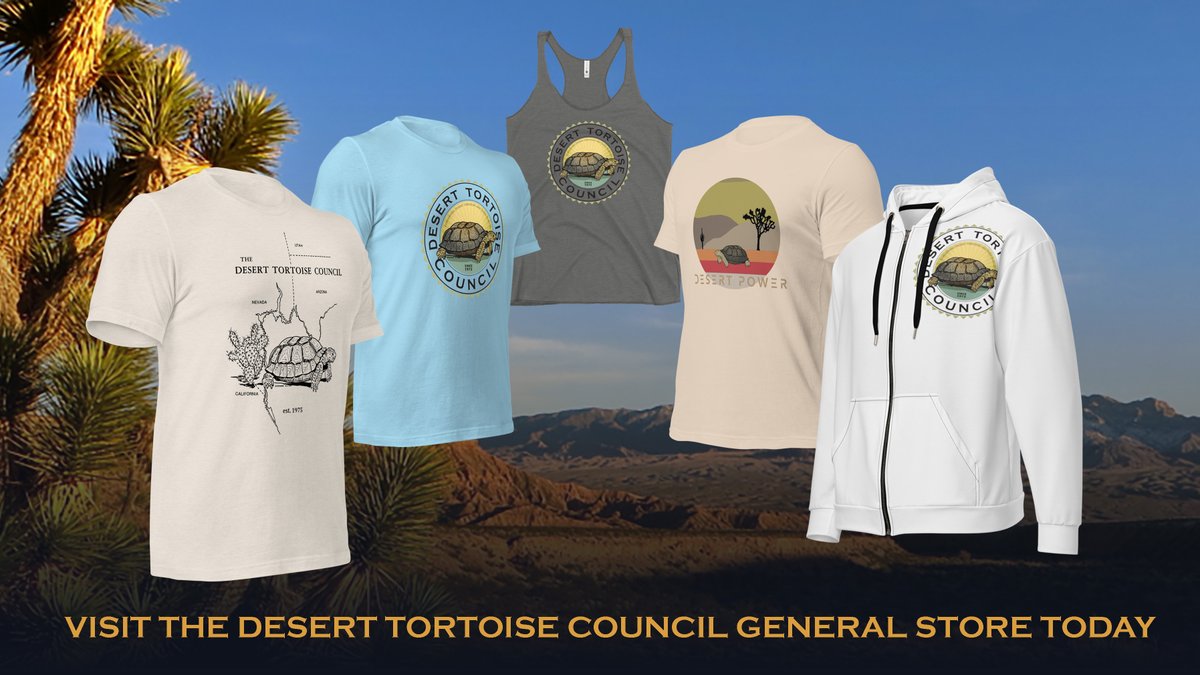 #FinallyFriday!

Until now you’ve only been able to get DTC merchandise in person, but now, it’s at your fingertips! Follow the link to check out the Desert Tortoise Council General Store! There’s much more than shirts too! Gear up for World Turtle Day® and show your support...