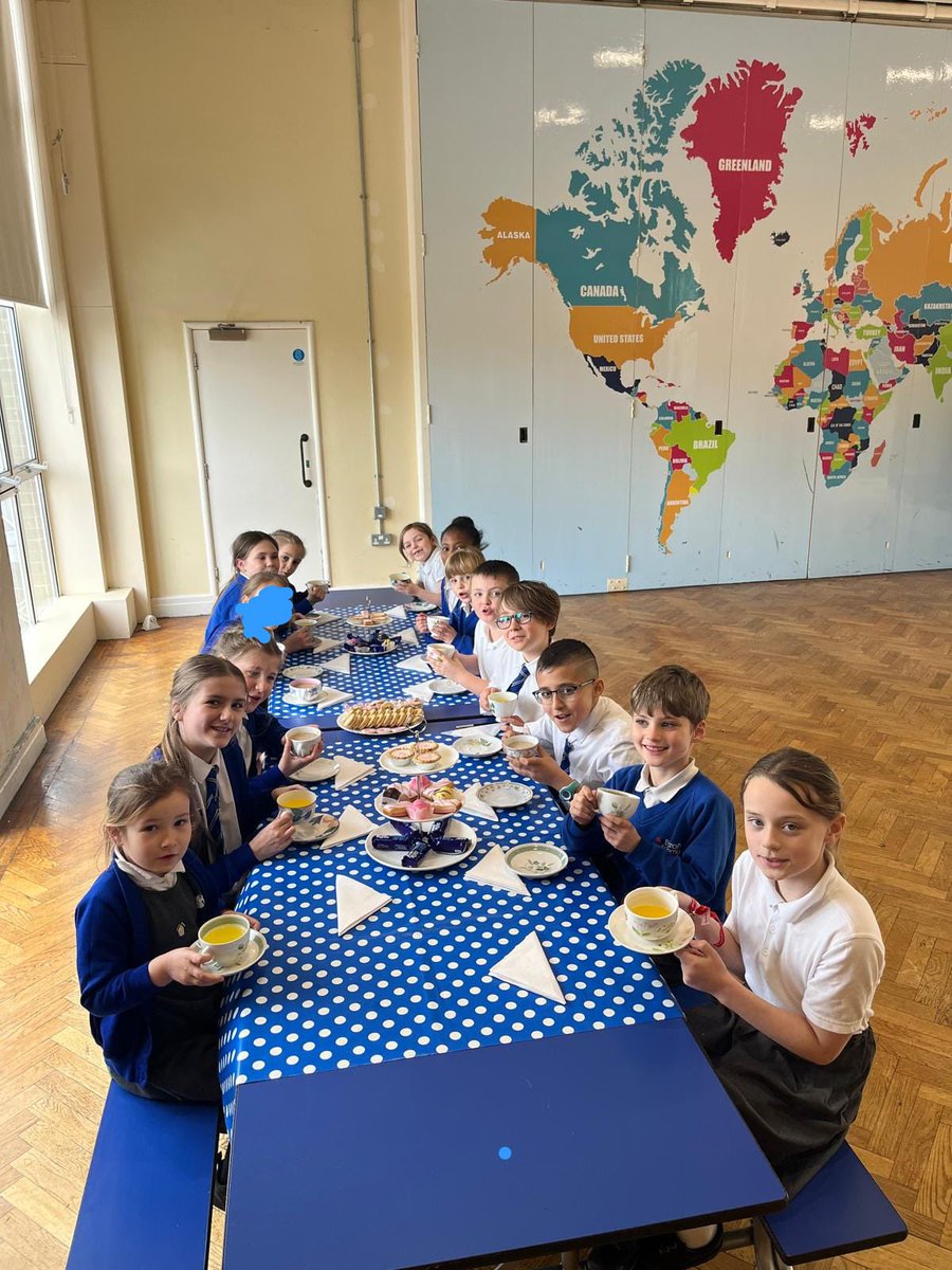 Well done to our values winners for March who enjoyed afternoon tea with Mrs Hughes for showing the value of politeness. #BestofBeecroft