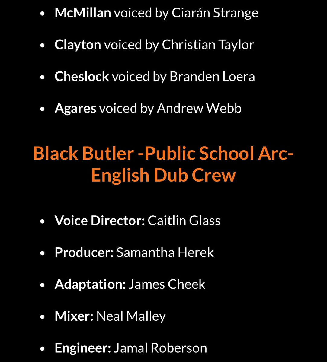caitlinsvoice's tweet photo. Having a great time directing! It’s… Simply one hell of a fun season! Double the Tatum and Brina for me, plus all these delightful chaps! Check us out tomorrow 🖤❤️💙💚💜🤍 @Crunchyroll #BlackButler https://t.co/ZtO1uhHEqN