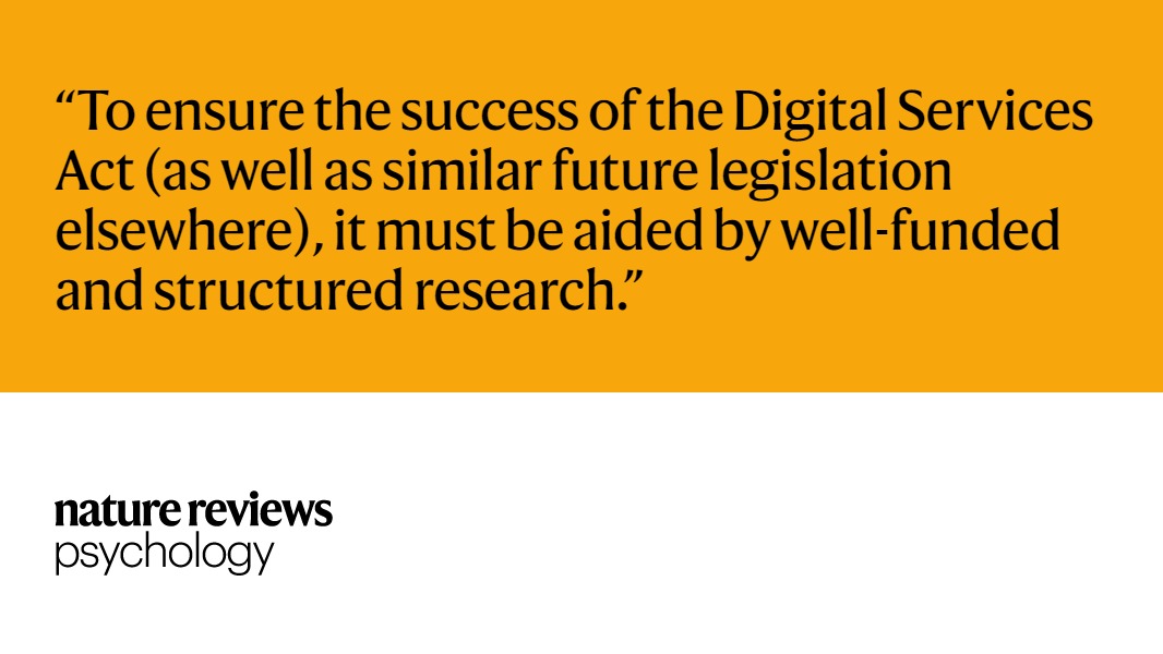 Safeguarding young users on social media through academic oversight Comment by Christian Montag (@ChrisMontag77), Peter J. Schulz, Laura Marciano (@LauraMarciano91), Andres Roman-Urrestarazu (@a_romanu), Hans-Jürgen Rumpf & Benjamin Becker (@bn_becker) go.nature.com/44hTsTa