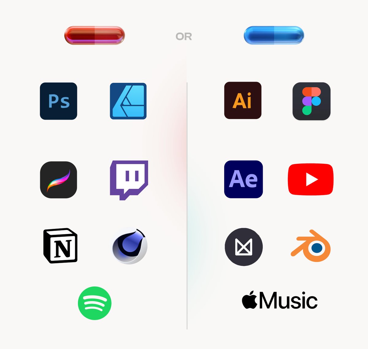 SesoHQ's tweet image. ALRIGHT.

Graphic designers,

Red pill or Blue pill?