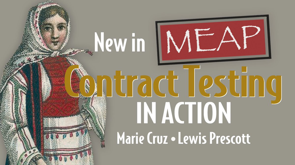 Saf (@you54f) on Twitter photo 🎺Pleased to announce that a book dedicated to contract-testing has just been released.
Be sure to give it a read mng.bz/gv8l
Especially as it comes packed with wisdom from <a href="/mcruzdrake/">Marie Cruz 🇵🇭</a> and @WuigPrescott
<a href="/pact_up/">Pact Foundation</a> <a href="/SmartBear/">SmartBear</a>
#cdct #testing #contracttestinginaction 🎺Pleased to announce that a book dedicated to contract-testing has just been released.
Be sure to give it a read mng.bz/gv8l
Especially as it comes packed with wisdom from <a href="/mcruzdrake/">Marie Cruz 🇵🇭</a> and @WuigPrescott
<a href="/pact_up/">Pact Foundation</a> <a href="/SmartBear/">SmartBear</a>
#cdct #testing #contracttestinginaction