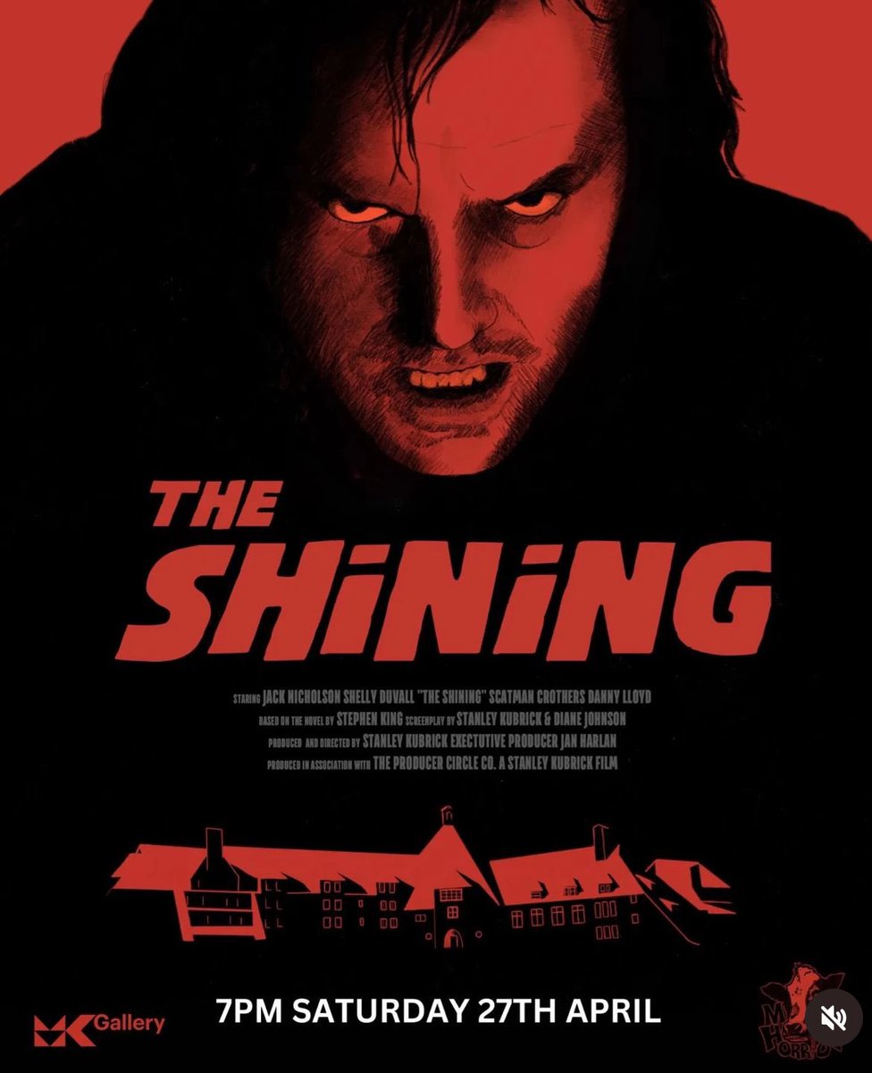 We’re really sorry to announce that tomorrow’s screening of #theshining has unfortunately been cancelled 😞 This is something that can’t be helped as @mk_gallery have problems with their projector. They will be contacting everyone to refund any ticket purchases. #mkhorror