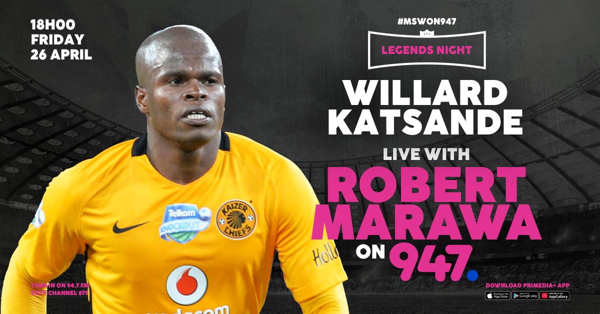 🚨 Football legend William Katsande chats to @robertmarawa on Friday 26 April at 18h00. #RobertMarawaOn947 #MSWOn947 📲 Download Primedia+ App buff.ly/3WhIsmP