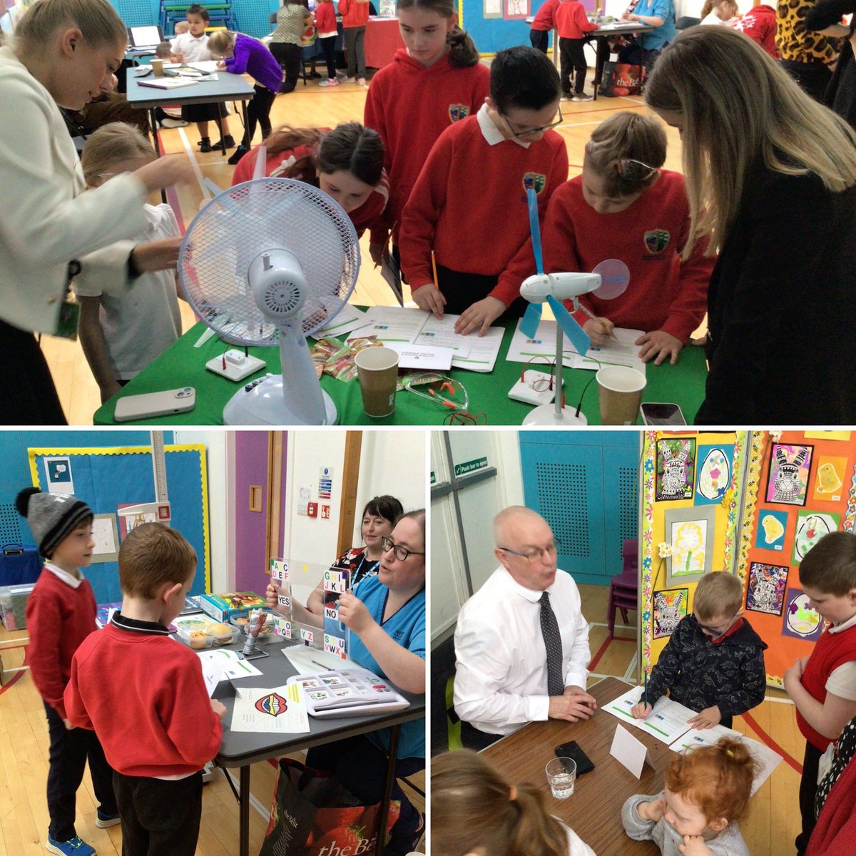 BarrhillPrimary's tweet photo. We had a fantastic Careers Marketplace this afternoon to end our DYW week. We can’t thank all our volunteers enough. The children loved going round and interviewing people about their jobs. #dyw #metaskills #dywweek https://t.co/ey9iIq5bKI