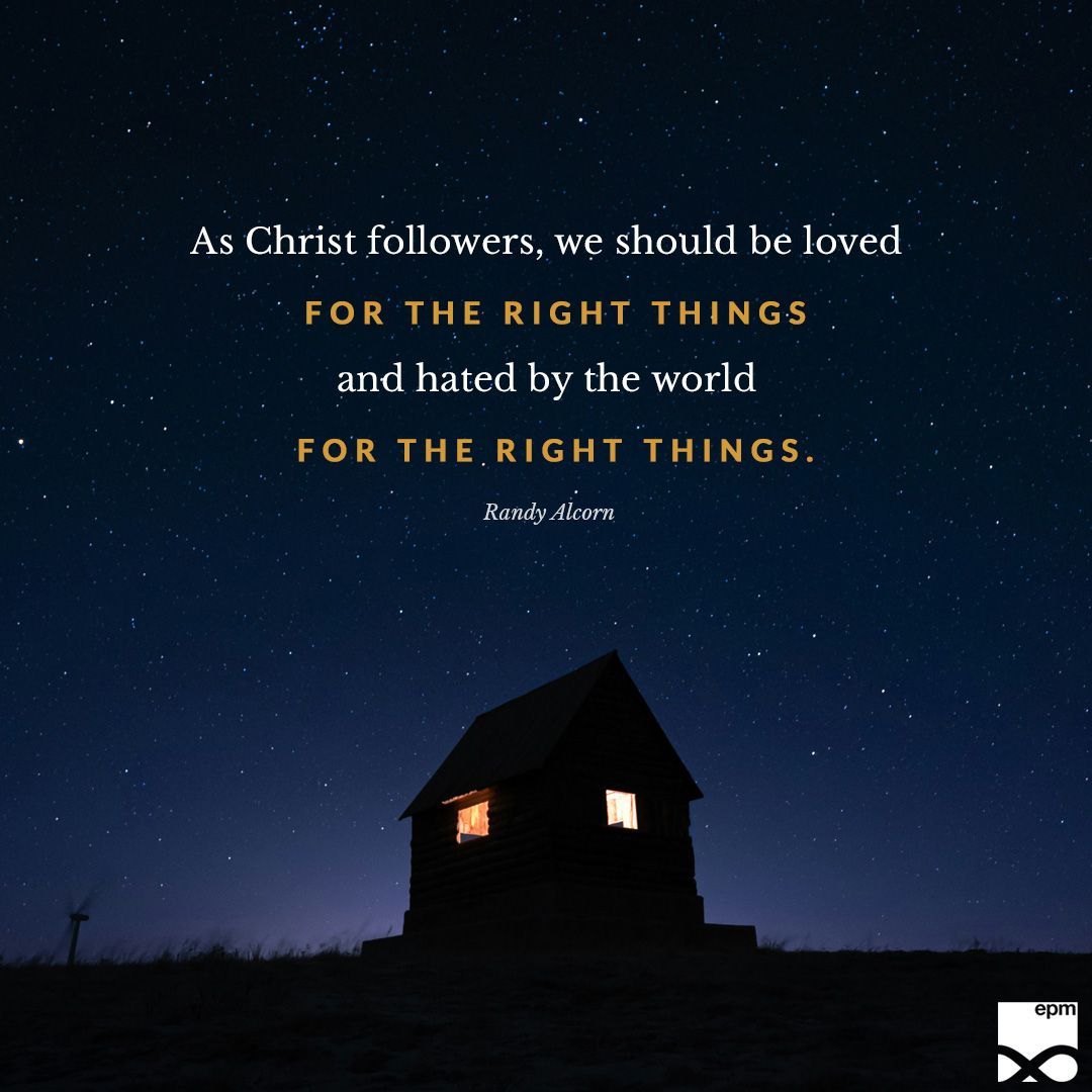 As Christ followers, we should be loved for the right things, and hated by the world for the right things. “For we are the aroma of Christ… to one a fragrance from death to death, to the other a fragrance from life to life” (2 Corinthians 2:15-16, ESV).