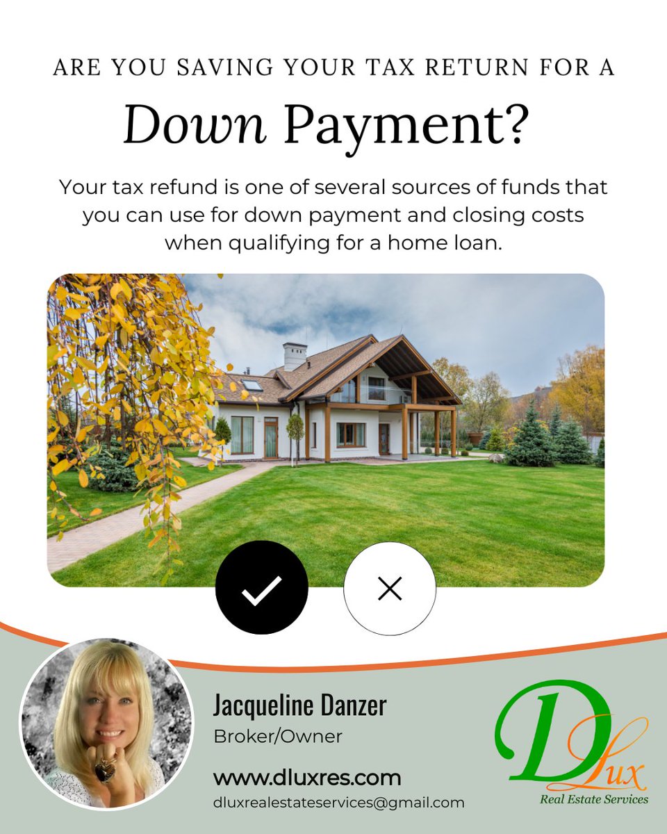 Leverage your tax refund for homebuying power! 🏡 Use it for a down payment and watch your homeownership dreams take root. 

#DLUX #broker #florida #buyersagent #sellersagent