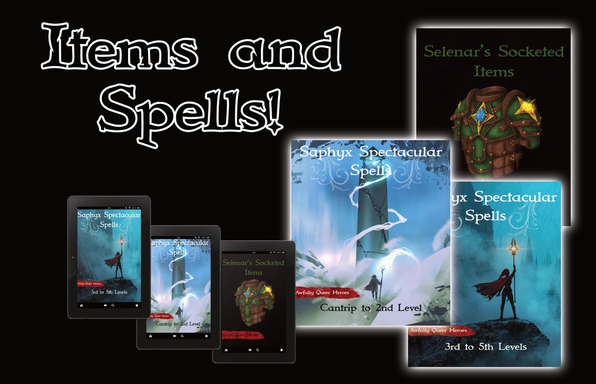 Check out our supplements for 5e and Pathfinder! Enhance your items with sockets and runes! Expand your spell selections! Available in PDF or Physical! drivethrurpg.com/browse/pub/204…