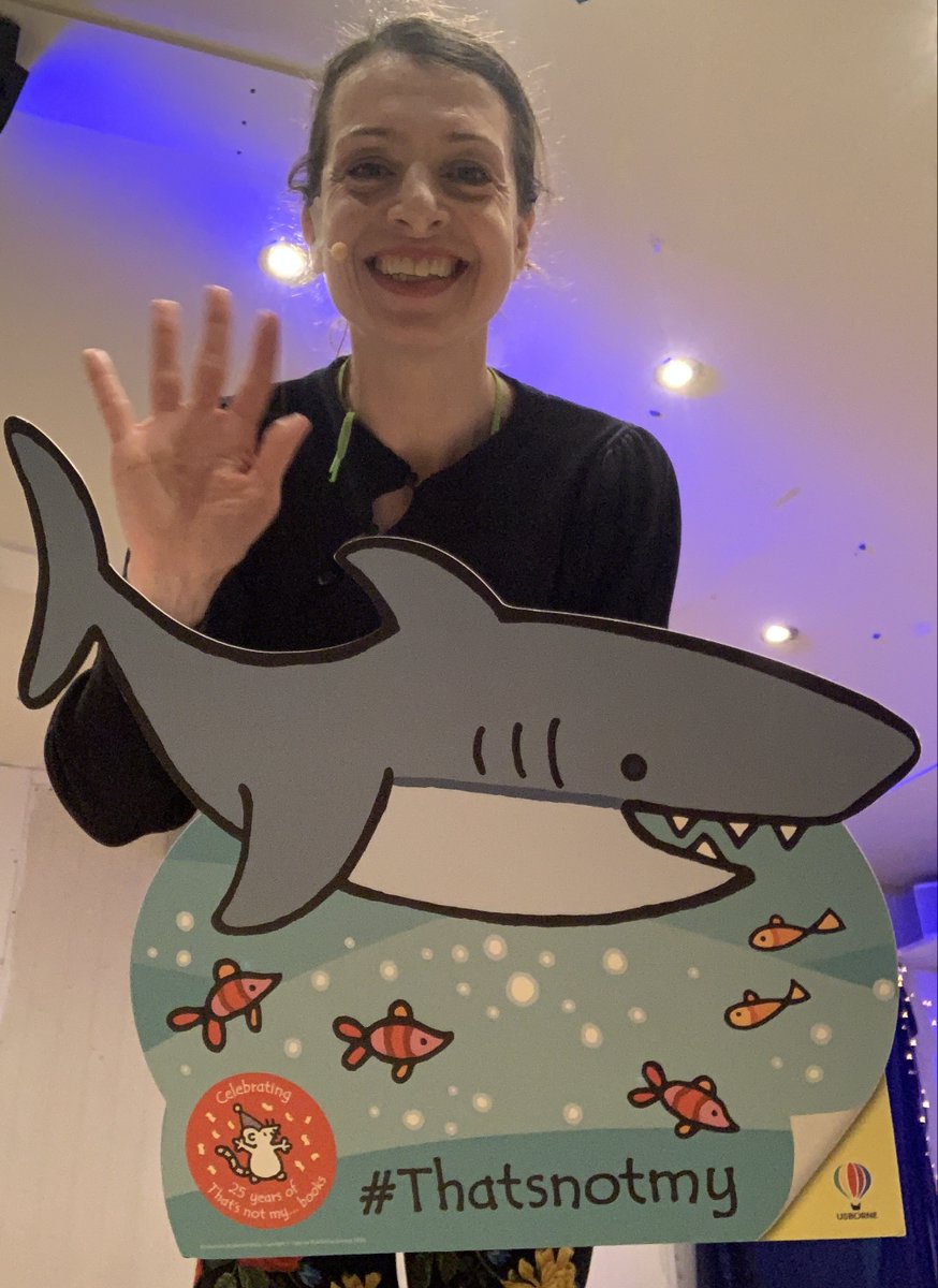 I am so very happy to tell you that @rachelrosereid3 and @SouthwarkStory will be bringing the multisensory rainbow magic of #ThatsNotMy Shark to @london_aquarium in May. Our shark is very kind. @Usborne