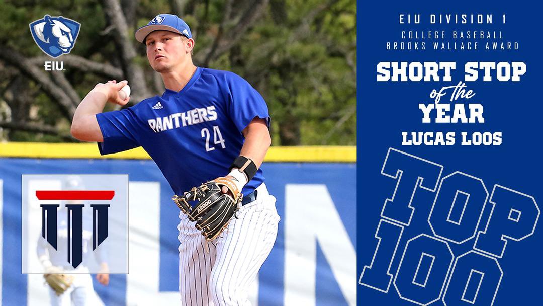 Lucas Loos has been named to the Brooks Wallace Award watch list, which recognizes the top short stops in the nation. Loos is batting a team-leading .358 with a conference-high 18 doubles, 11 home runs, and 37 RBI. Release⚾️👀⬇️ eiupanthers.com/news/2024/4/26…