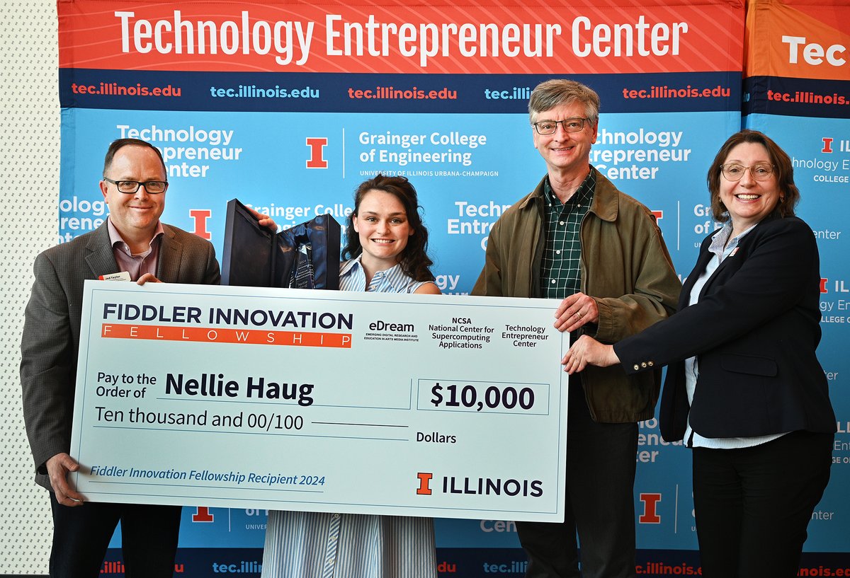 Alejandra Zeballos, a PhD student in Bioengineering, receives the Illinois Innovation Award for developing next-gen therapies for neurodegenerative disorders. Nellie Haug, a @ILLINOISmed student is developing at-home cervical cancer screening tests! tec.illinois.edu/news/66472