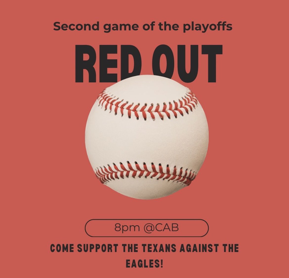 RED OUT Cabaniss and wear your red Ray Texan gear! @rayexanbsbl @wsrodriguez @CoachRickyG9 @wbrayfootball @wbrayhs