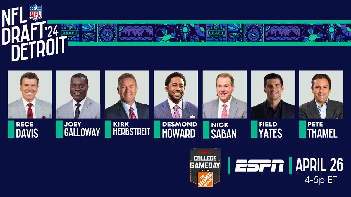 A special #NFLDraft edition of @CollegeGameDay offers exclusive interviews with college football coaches, a look ahead to Rounds 2 & 3, special guests & more 🏈 Friday | 4-5p ET | ESPN Details: bit.ly/3WeBeA7