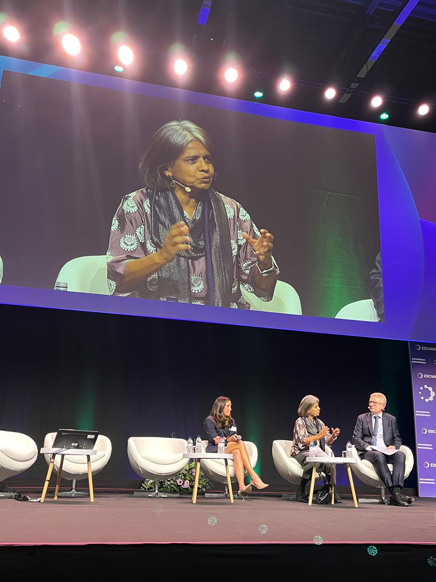 “We have a triple jeopardy- resistance is growing, the pipeline is shrinking, and there is a crisis of access” says GLG member @sunitanar on the growing health threat of #AMR and addressing the antibiotic pipeline and access crisis. #ESCMIDGlobal2024