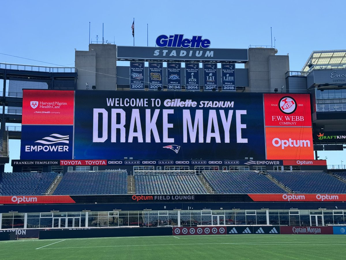 We are awaiting the arrival of the the Patriots first round pick, Drake Maye. You can hear from him today on @wpri12. @Patriots @NFL