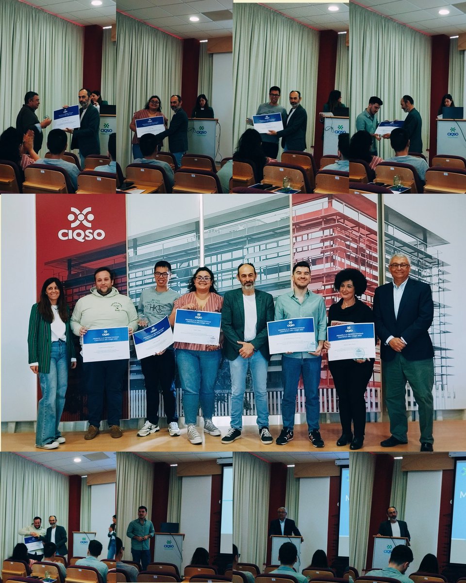 Hoy se ha celebrado el Acto de entrega de los premios a la Productividad Científica del CIQSO de los años 2022 y 2023. El Acto contó con la presencia el Sr. Vicerrector de Investigación y Transferencia @UniHuelva