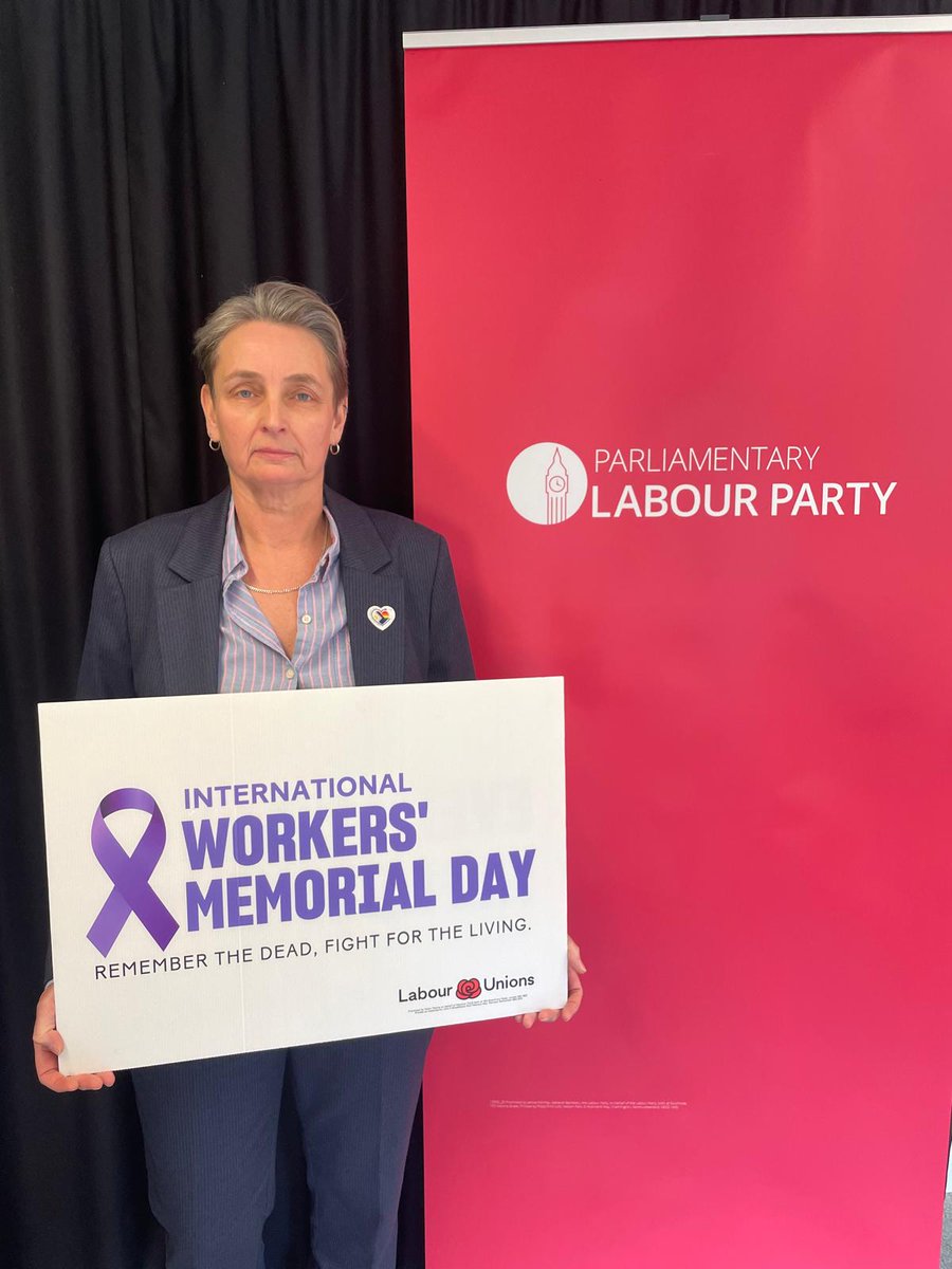 Today is International Workers Memorial Day where we remember those who have lost their life to unsafe work We must commit to fighting for the health & safety of every worker and against any attack on workers' rights from this Tory Government