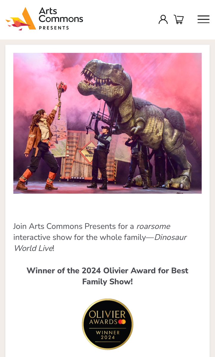 Dinosaurs in Alberta?! Arts Commons is bringing to Calgary the 2024 @OlivierAwards winner for Best Family Show! Learn more and your tickets here! artscommons.ca/whats-on/dinos…