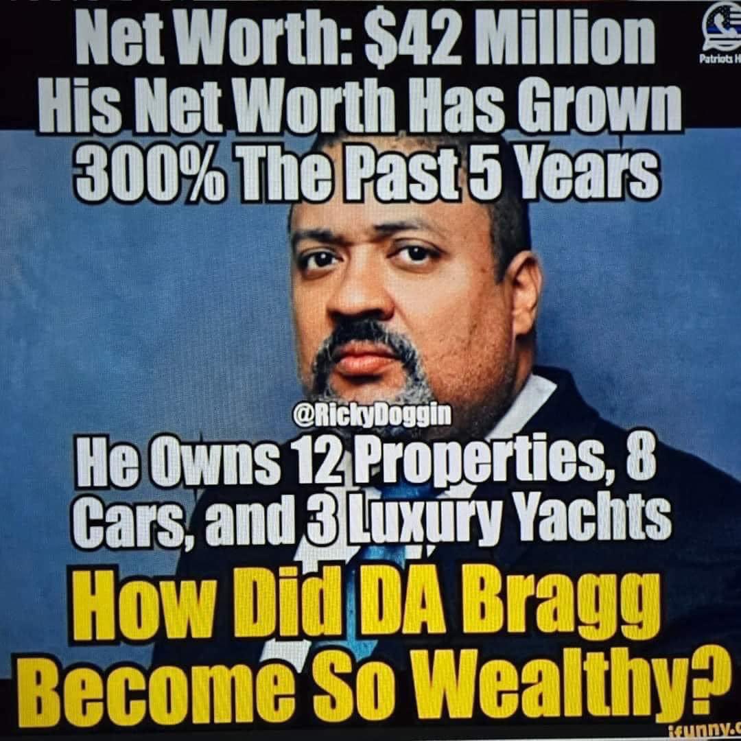 @TM1Politics This case was the weakest of them all because there was no crime….the Feds turned it down and Bragg himself turned it down…then BOOM, Bragg becomes a millionaire and here we are..what changed???