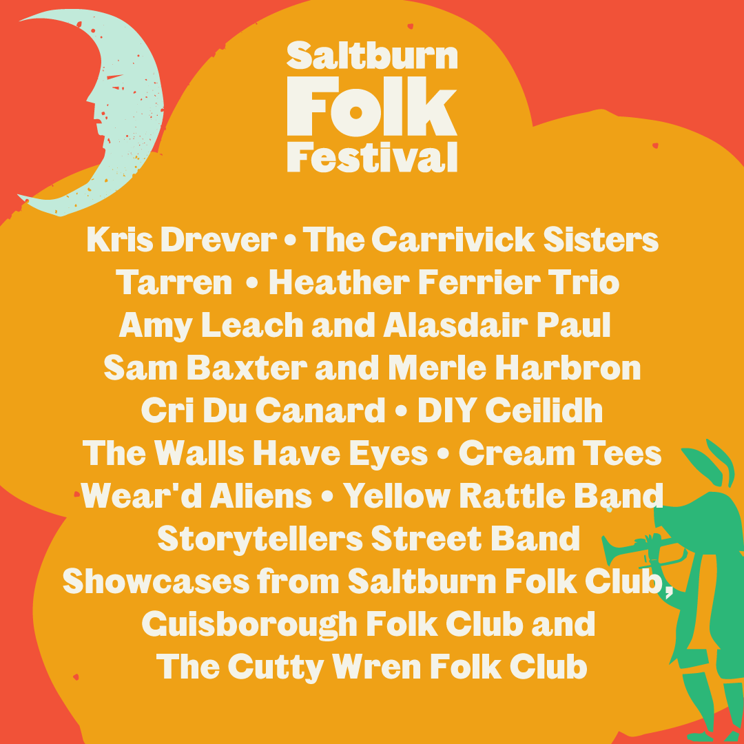 Thinking of coming to this year's festival? You've got until the end of April to pick up a Spring Special Ticket, to enjoy the whole festival for less. Prices go up on 1st May, so book now to enjoy all these amazing artists and more... saltburnfolkfestival.com