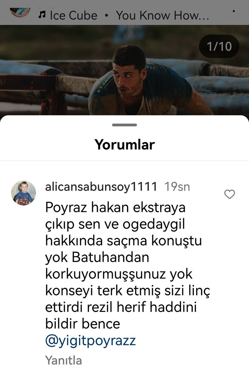 AsiyeKahra65848's tweet photo. Yarıldım gülmekten poyrazın instegram postuna gelen yoruma bakın 😂😂😂😂 https://t.co/GDA2Dkwv7W