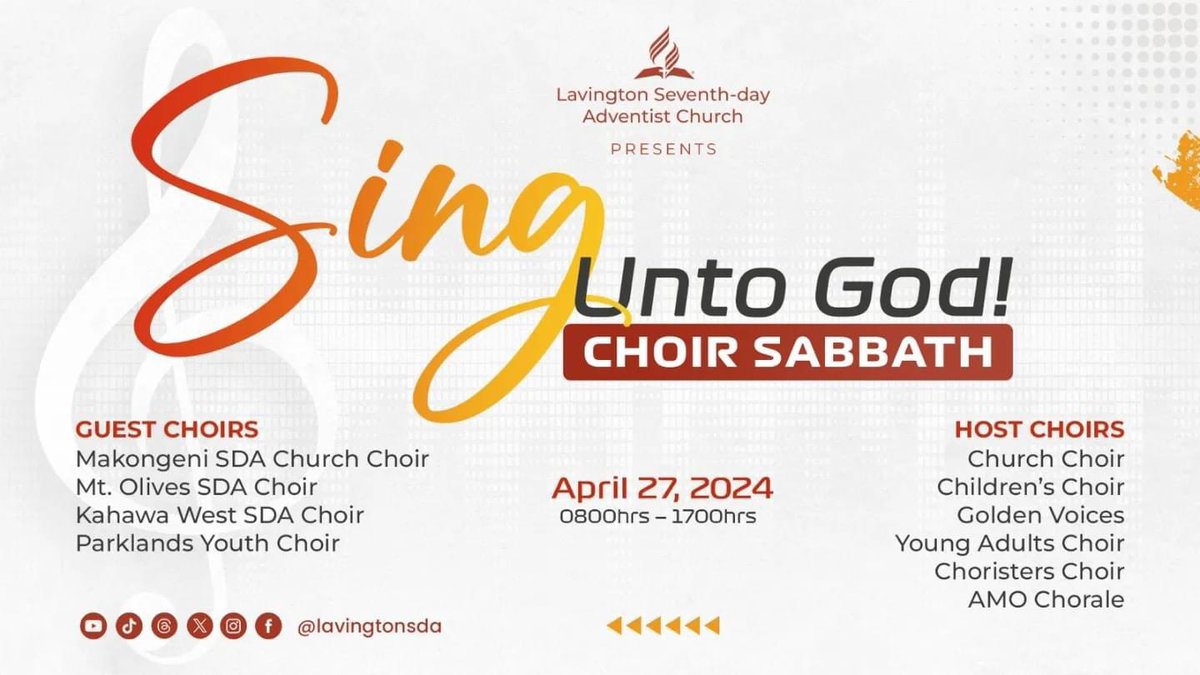 MUSIC is the language of Heaven! Come & have a moment with God tomorrow at @lavingtonsda as we sing a beautiful song to Our Creator! #MusicSabbath #HappySabbath