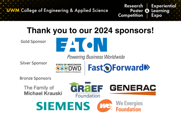 UWM_Engineering's tweet image. We&apos;re hosting our 16th Research Poster Competition this Sat, April 27, + an Experiential Learning Expo to highlight all the work our engineering &amp;amp; computer science students are doing outside the classroom. Thanks to our sponsors! uwm.edu/engineerposter #researchposter #uwm