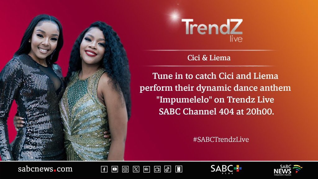 Catch your girl and @cici_worldwide on Trendz live channel 404 @20:00 CAT.💃🏽🤭 #LiemaPantsi
