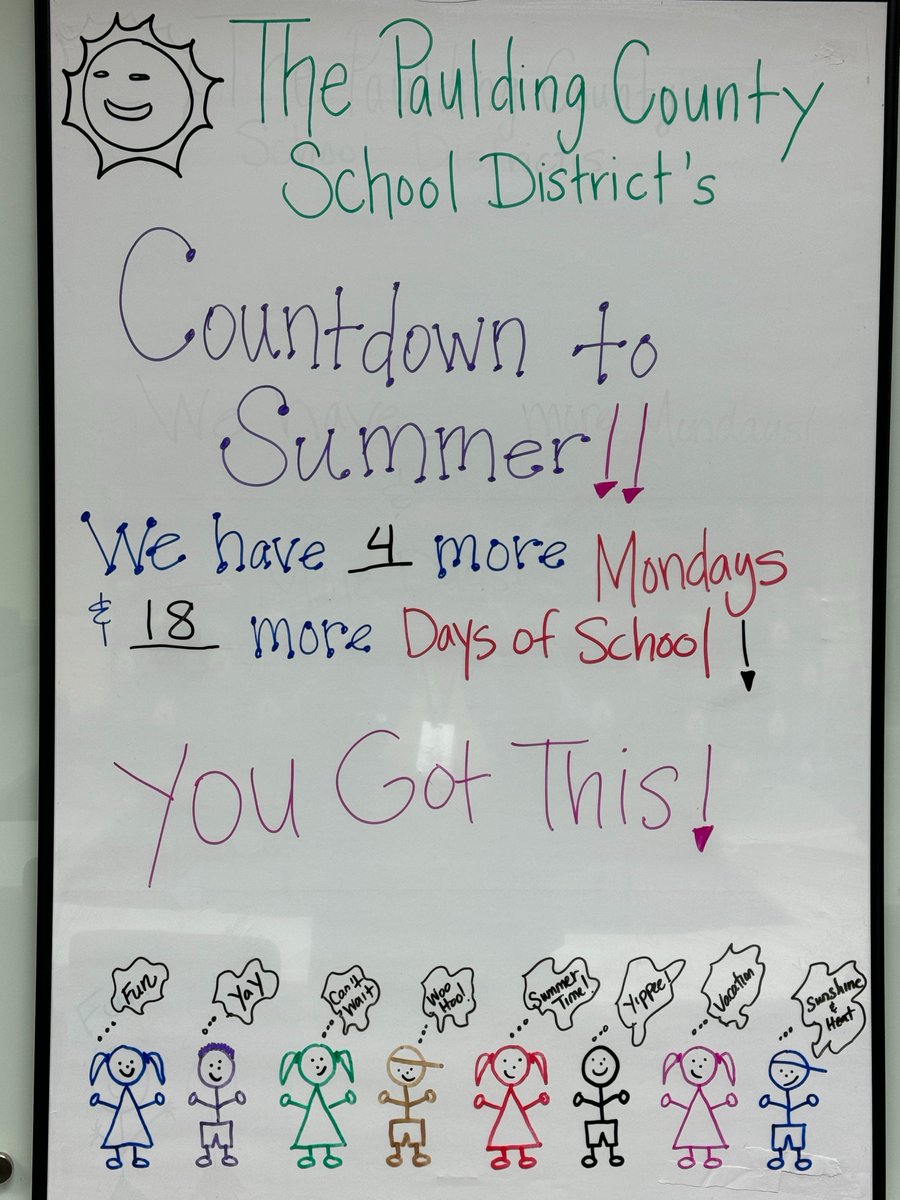 Happy Sunday PCSD Families! As we get ready for another great week, let the countdown to summer begin! #PCSDcountdowntosummer