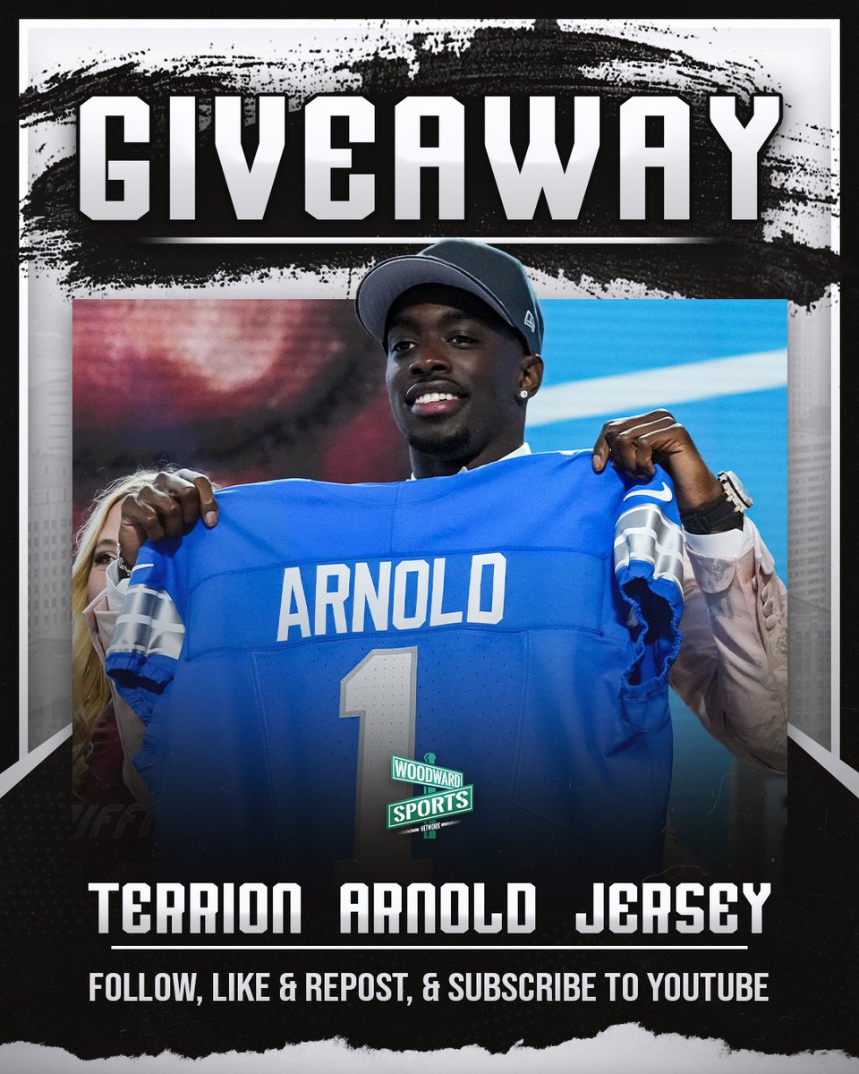 Woodward Sports Network is giving away a Terrion Arnold jersey! To enter to win this jersey the steps are simple - FOLLOW @woodwardsports - LIKE & REPOST This Post - SUBSCRIBE to the Woodward Sports YouTube page: youtube.com/@WoodwardSport… ⁃COMMENT when done! Winner will be